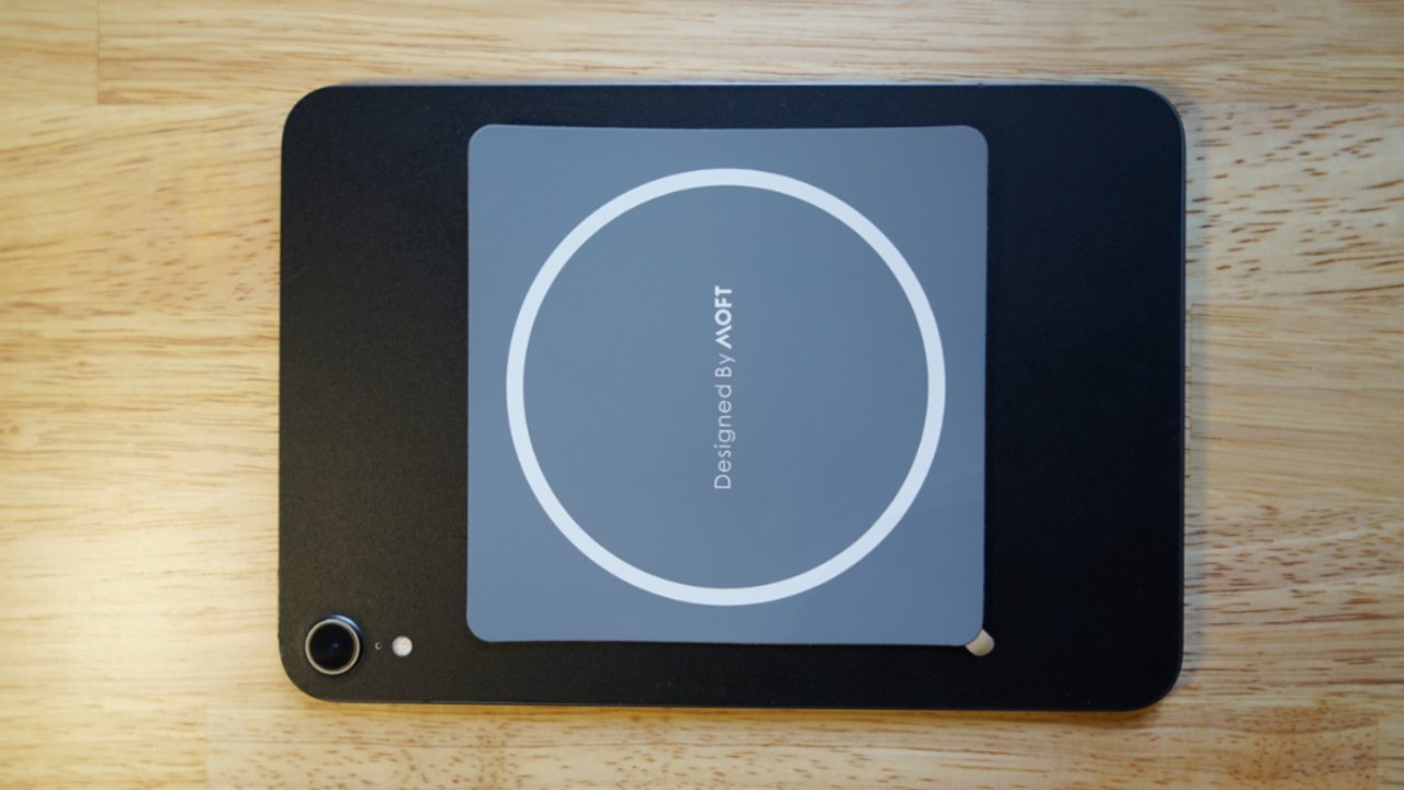 Bruk Moft Snap Tablet-klistremerket på iPads uten Snap-etui