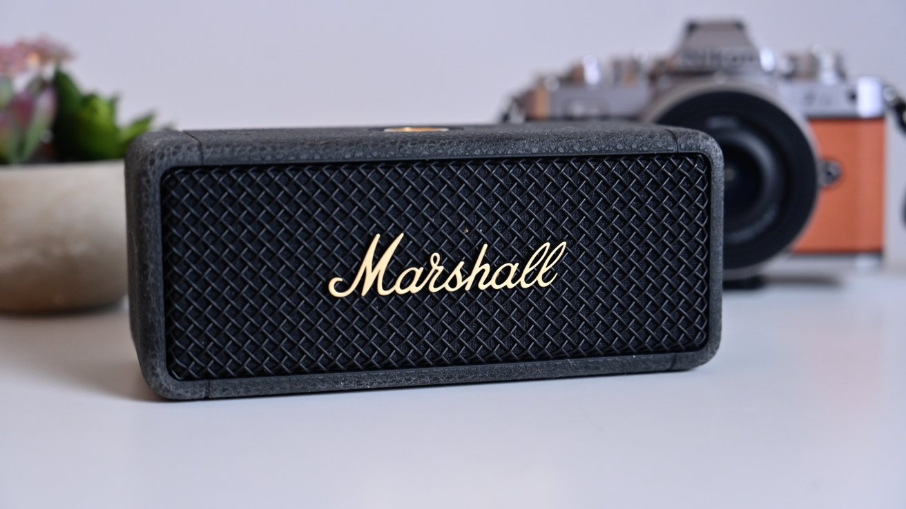  Marshall Emberton Bluetooth Portable Speaker - Black & Brass :  Electronics