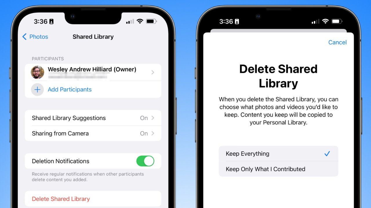 Delete a Shared Library to start over while keeping all shared photos