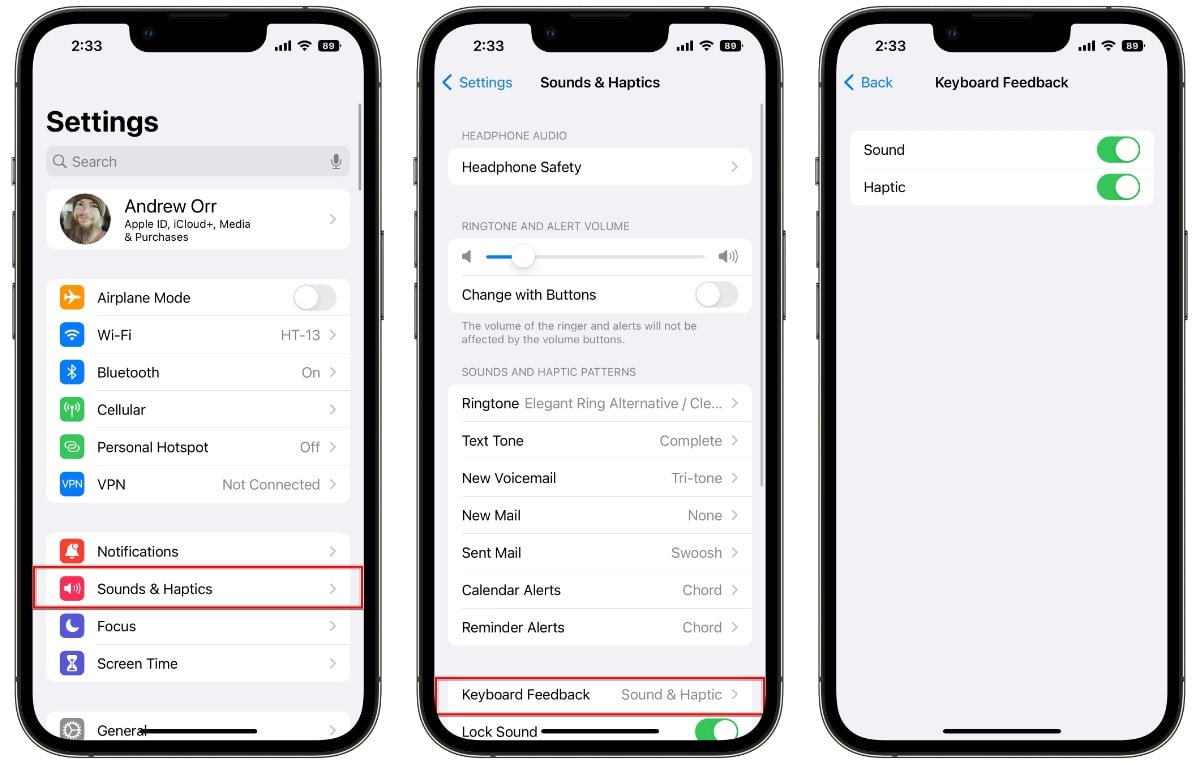 ios haptic keyboard