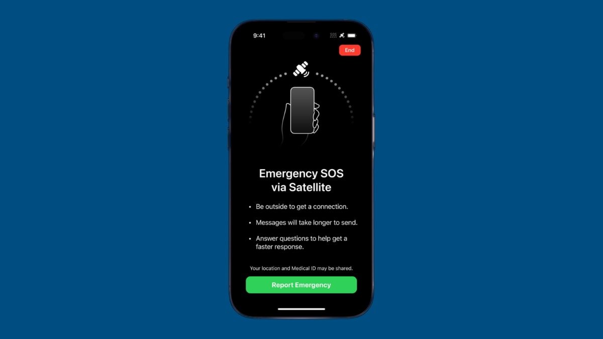 Emergency SOS via Satellite on iPhone 14