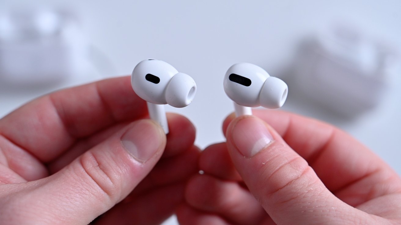 Second-gen earbud (left) and first-gen earbud (right)