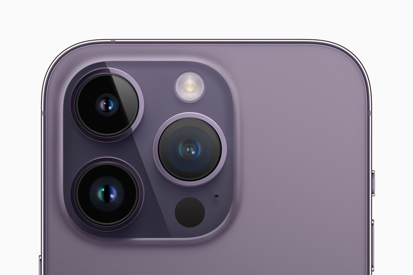 The iPhone 14 Pro has its usual trio of cameras and LiDAR, but one is now 48MP. 