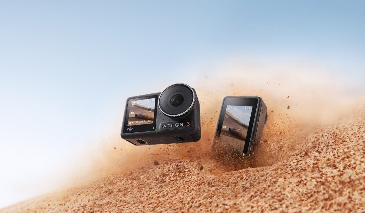 DJI Osmo Action 3 in sand
