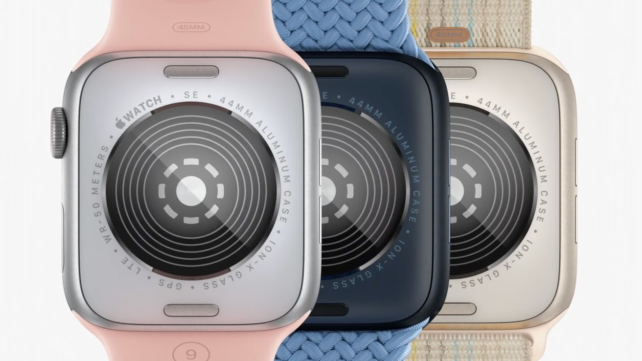 Apple Watch SE에는 새로운 플라스틱 복합재의 뒷면이 있습니다.
