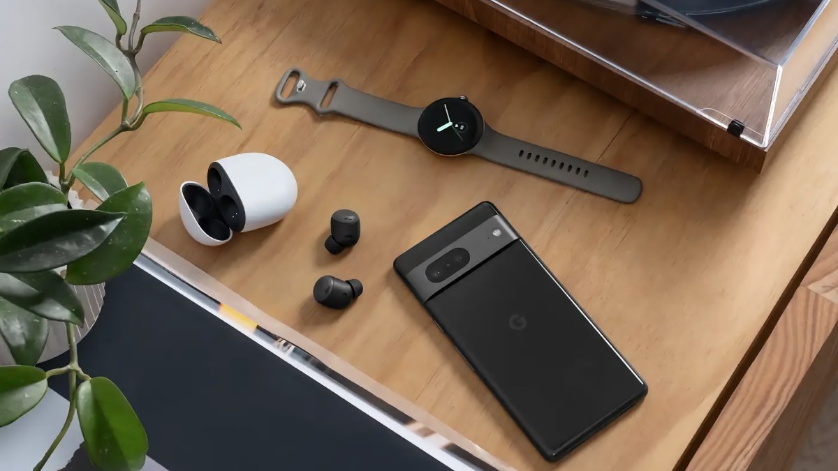 Google Pixel Buds, Pixel Watch, and Pixel phone