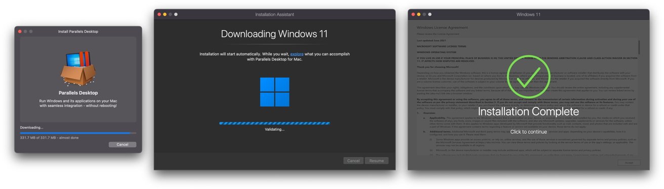 Parallels can download Windows 11 onto your Apple Silicon Mac for an easy setup process. 