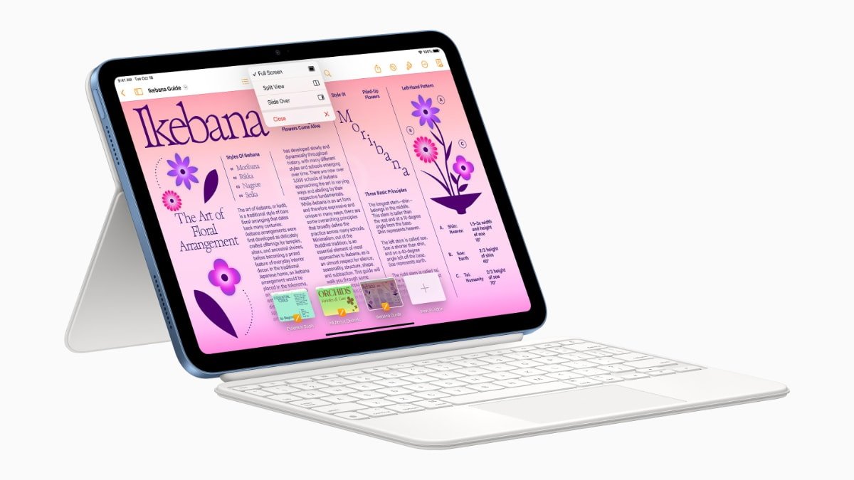 The 2022 iPad supports the Magic Keyboard Folio with trackpad