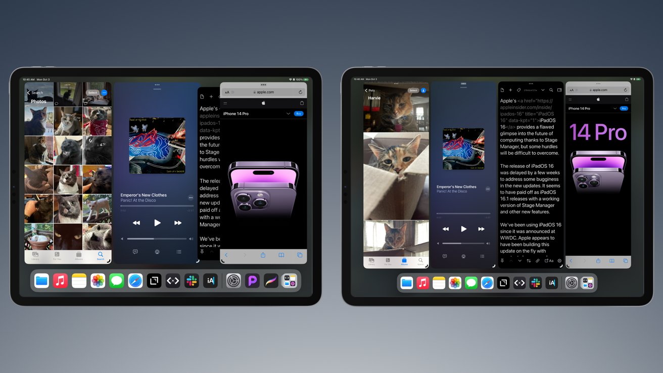 Get more space for multitasking with display scaling on M-series iPads