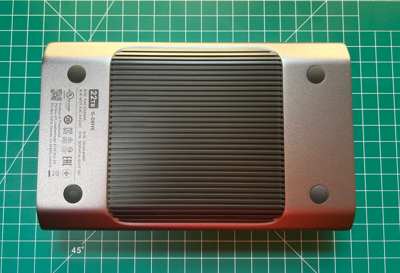The base of the SanDisk Professional G-Drive.