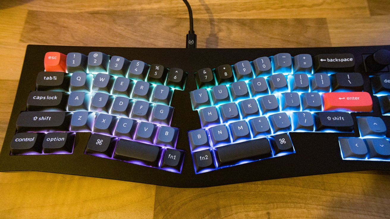 The Keychron Q8 has RGB, and you can quickly adjust it using keyboard shortcuts.