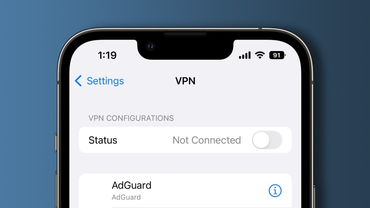 VPN setting in iOS