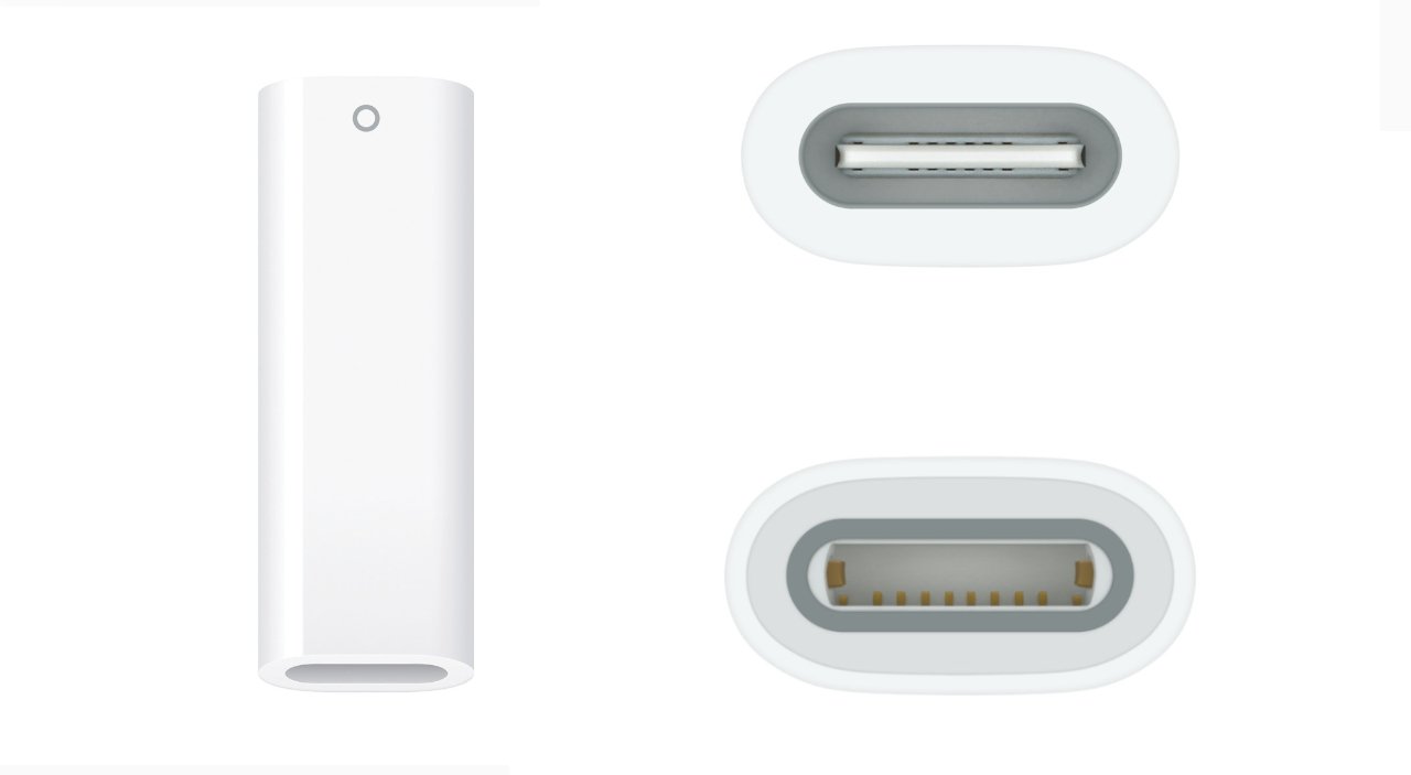 The required new first-generation Apple Pencil adapter