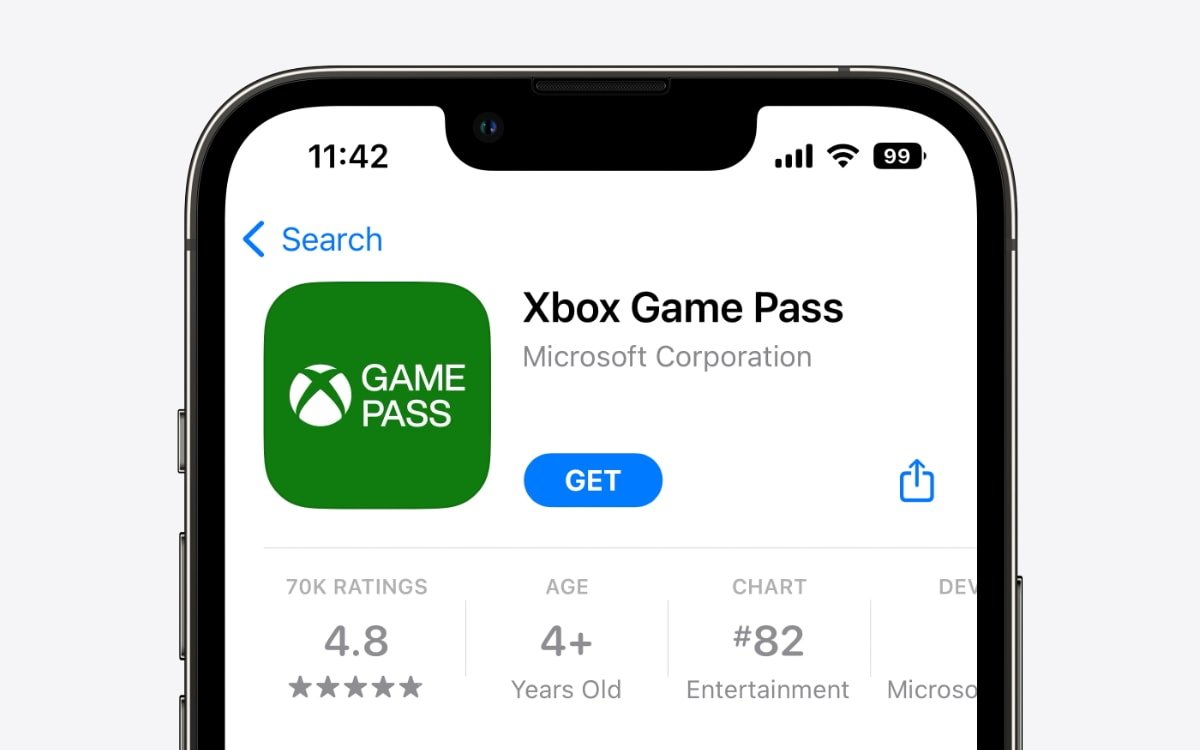 Xbox Game Pass sur l'App Store