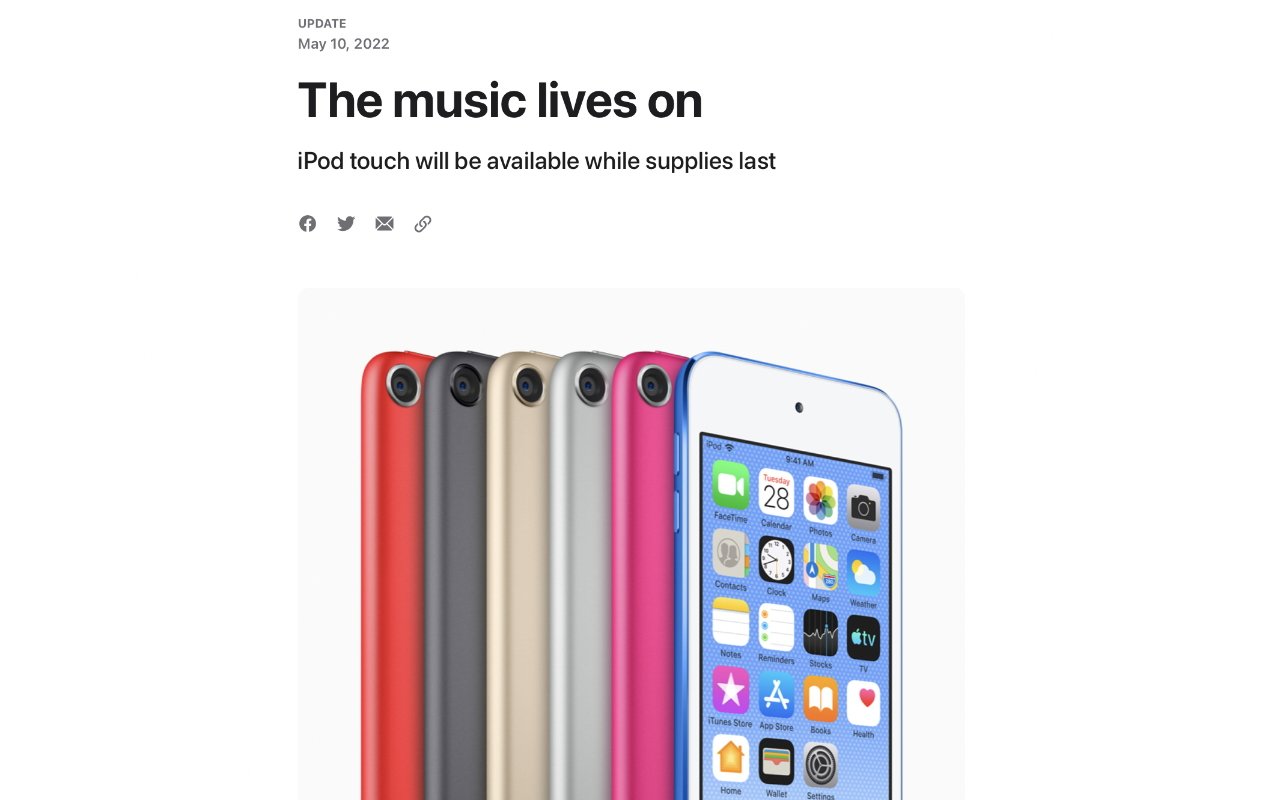 Apple's upbeat announcement about the end of the iPod
