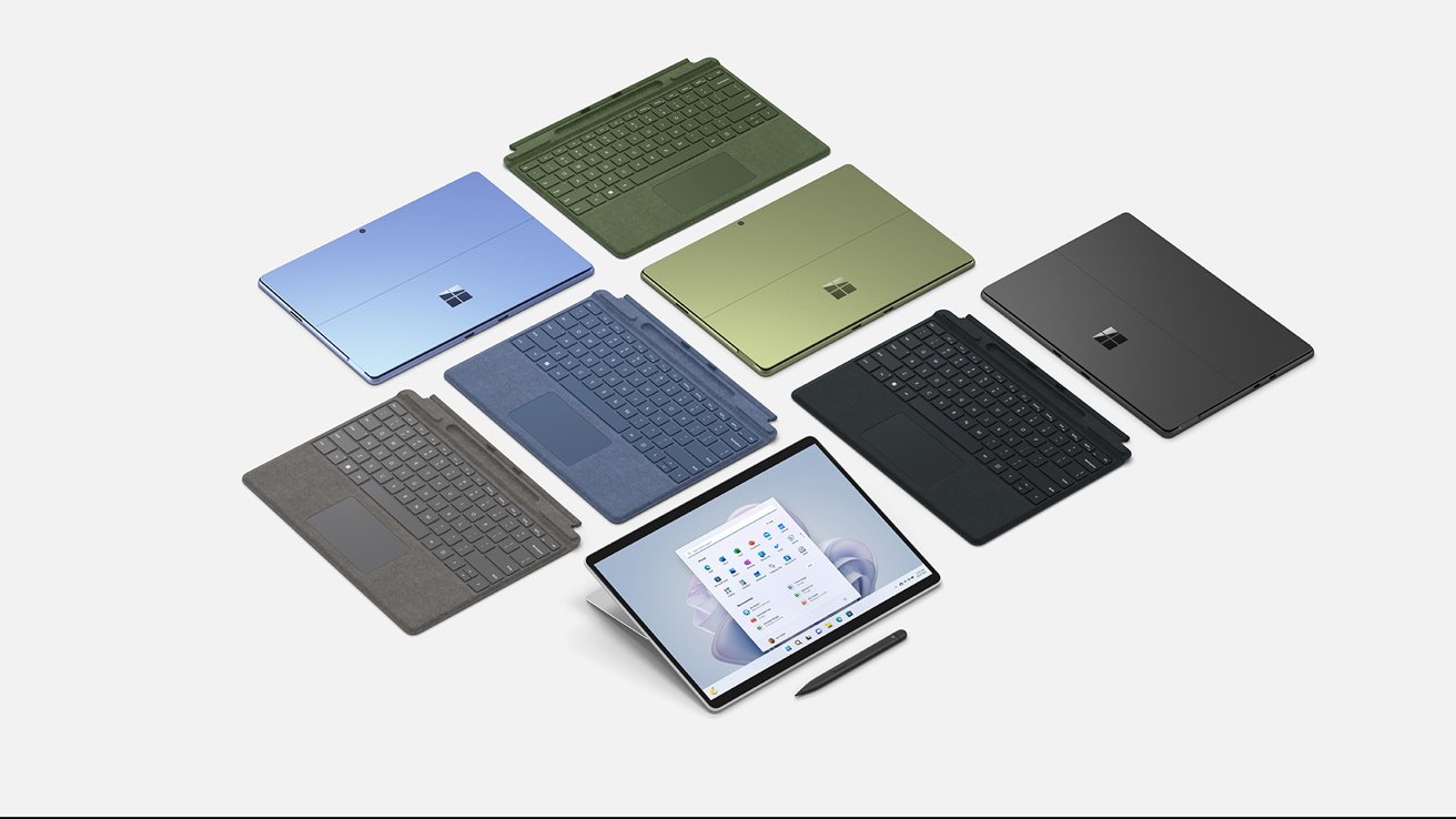 As usual, Microsoft offers the Surface in a variety of colors and with a multitude of accessories. 