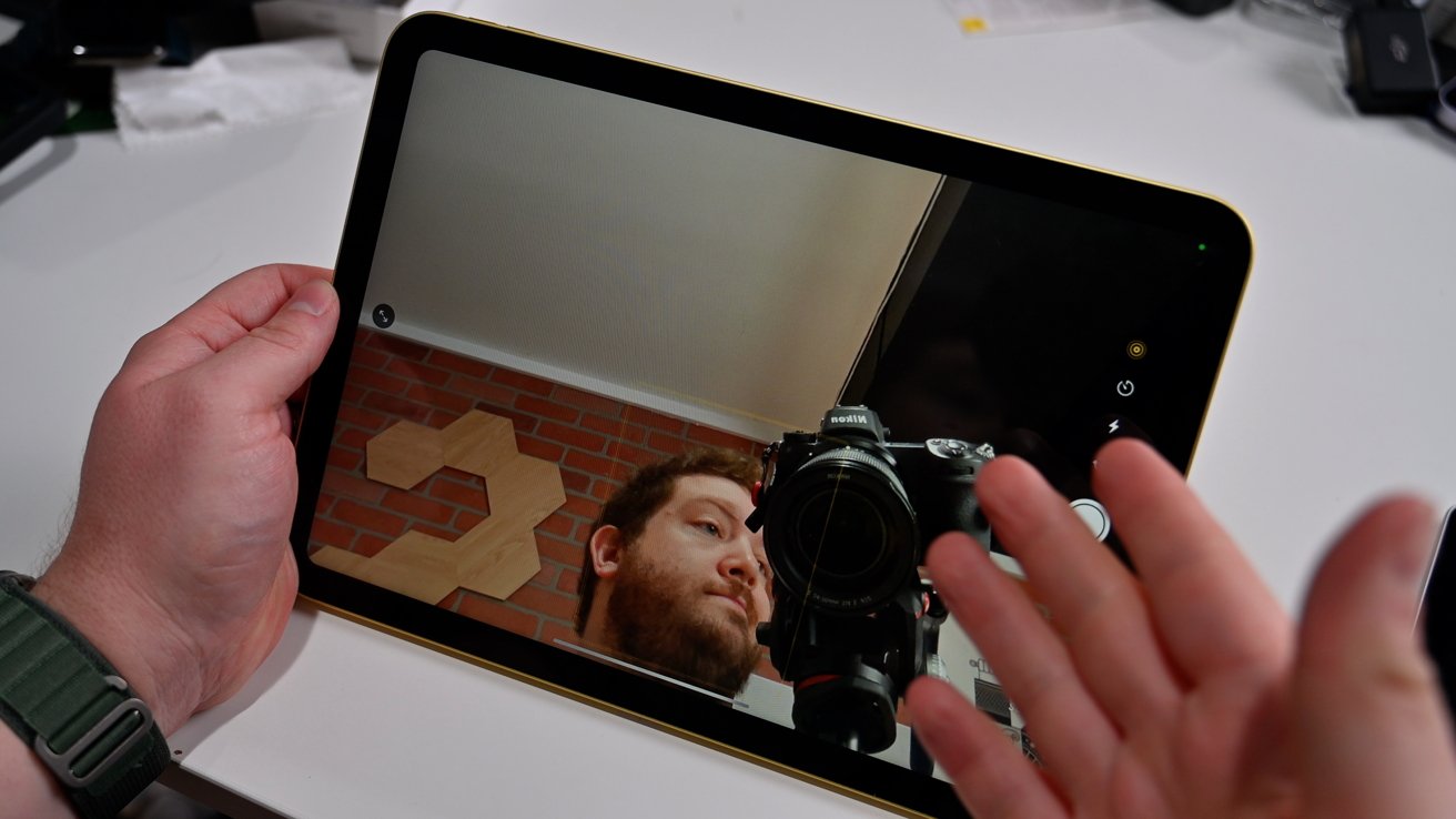 The front-facing camera is now located on the longer side