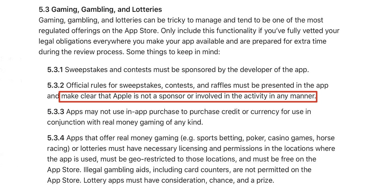 Apple wants to distance itself from gambling, but it's not doing a very good job