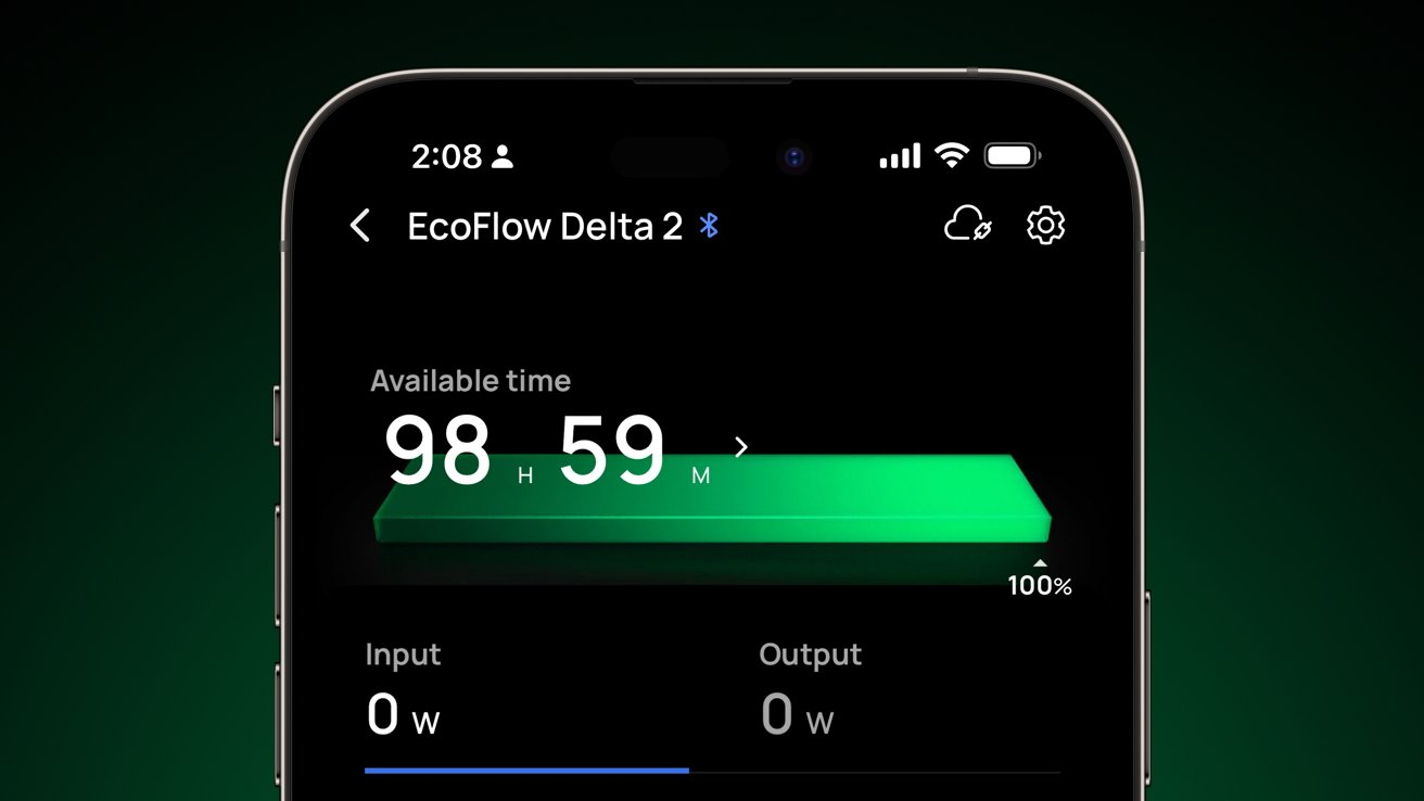 See information about battery output and remaining charge via the app