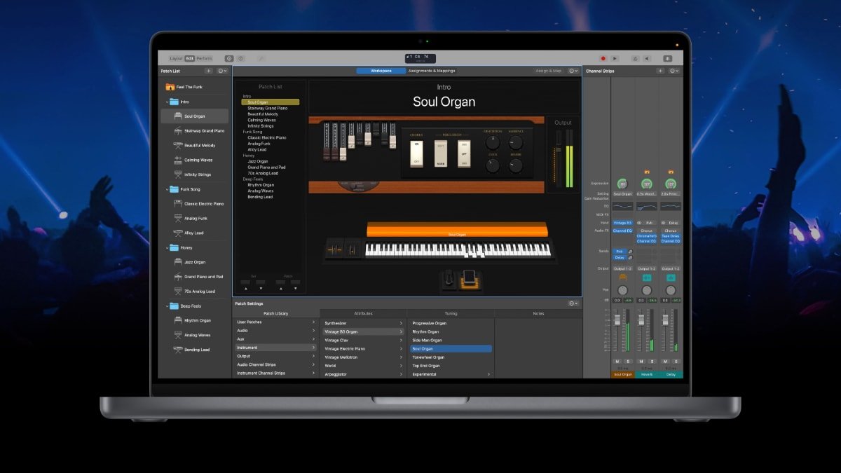 Apple updates GarageBand, MainStage and Logic Professional with new options