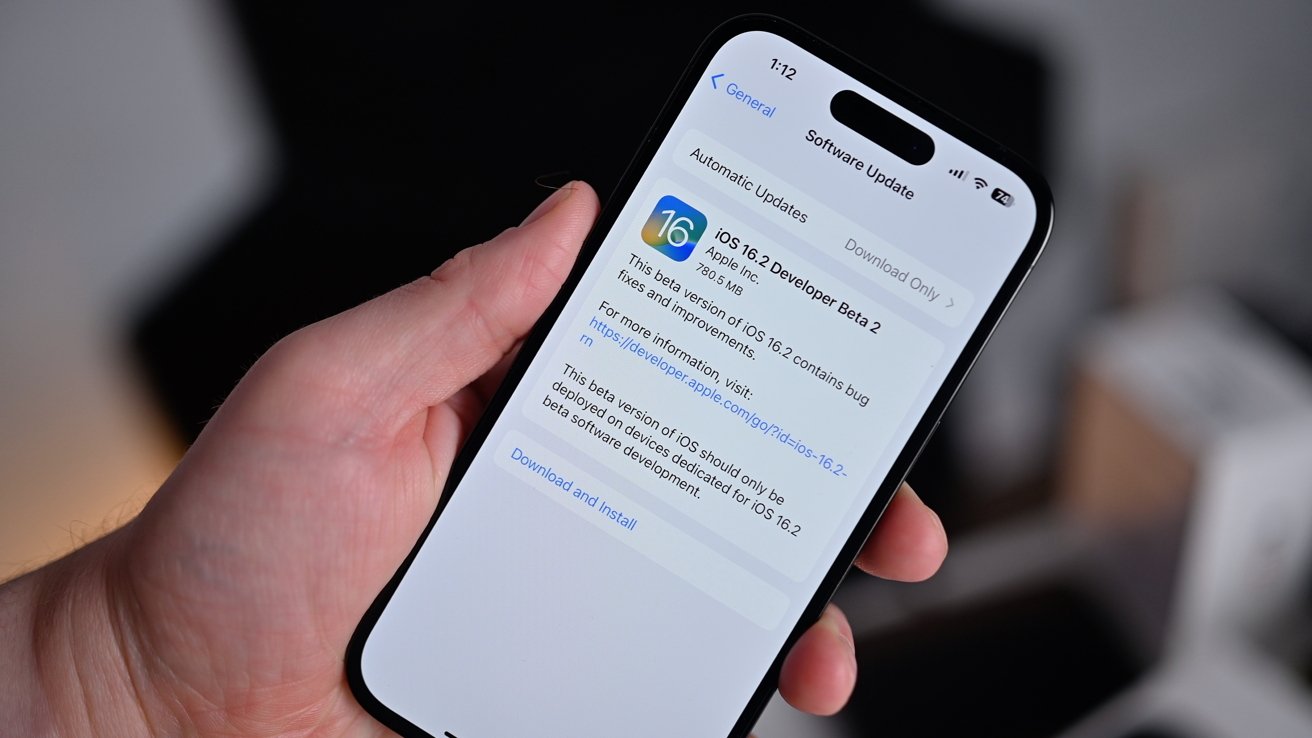 New beta of iOS 16.2