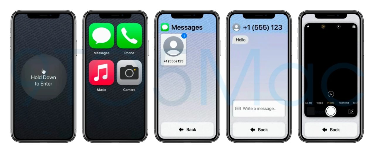 Screenshots showing possible designs for the Custom Accessibility Mode (source: 9to5mac)