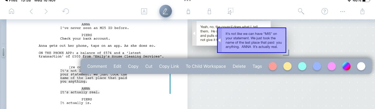LiquidText lets you pull out excerpts and arrange or link them as you need