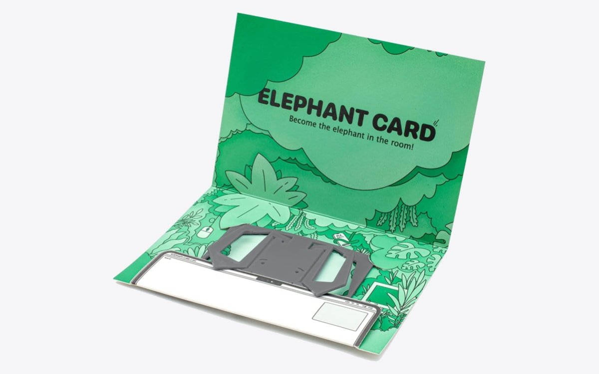 Son derece taşınabilir Elephant Card