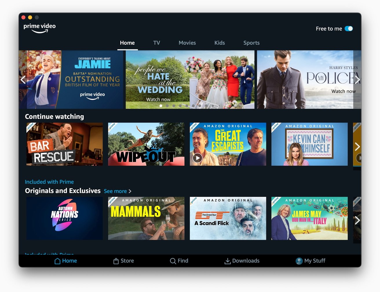 The official Amazon Prime Video app for macOS