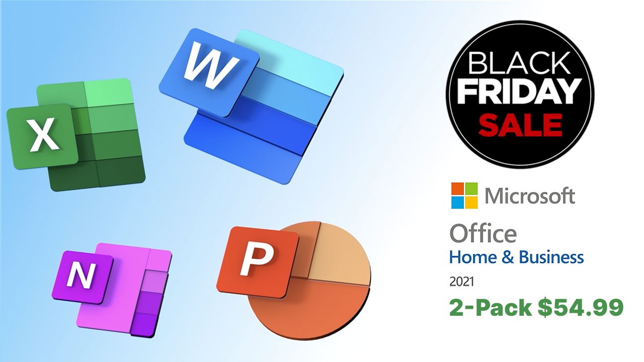 Black Friday deals: get 2 Microsoft Office for Mac Home & Business 2021 licenses for $54.99