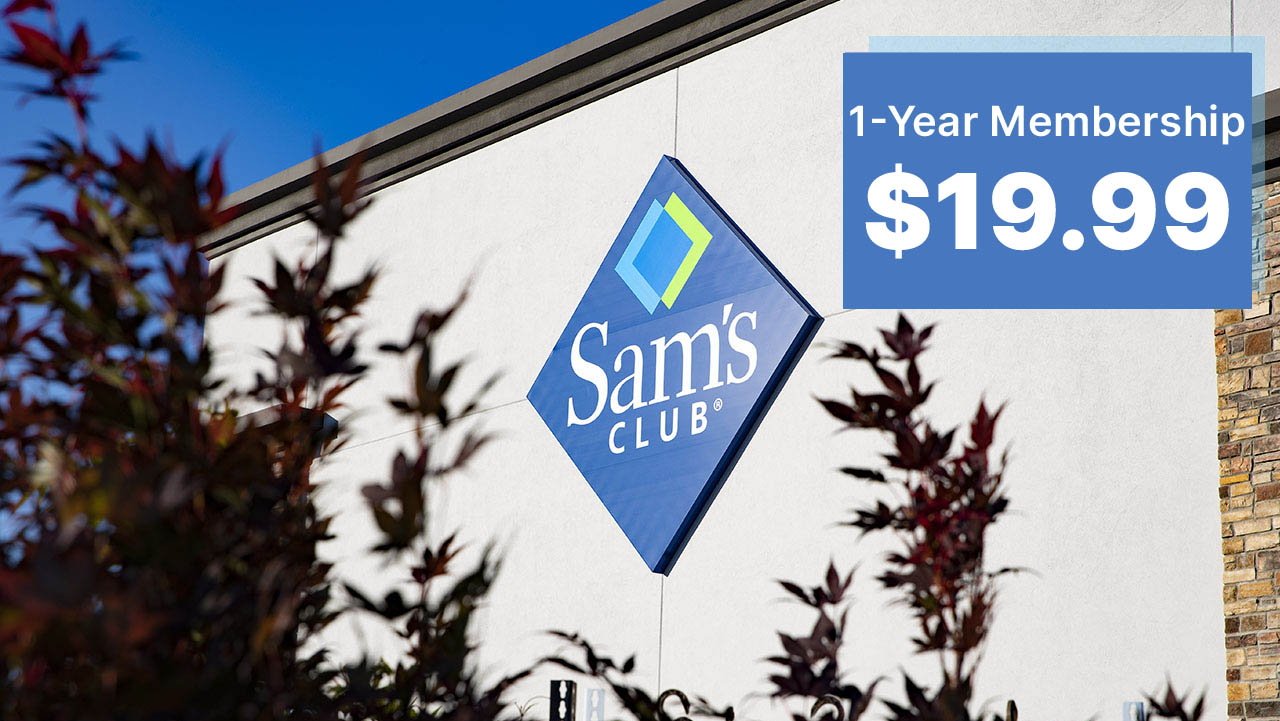 Save 60% on a 1-year Sam's Club membership.