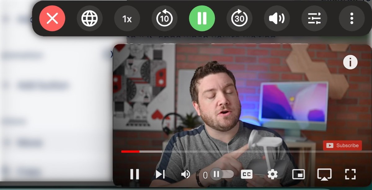 Watching a video using picture-in-picture mode