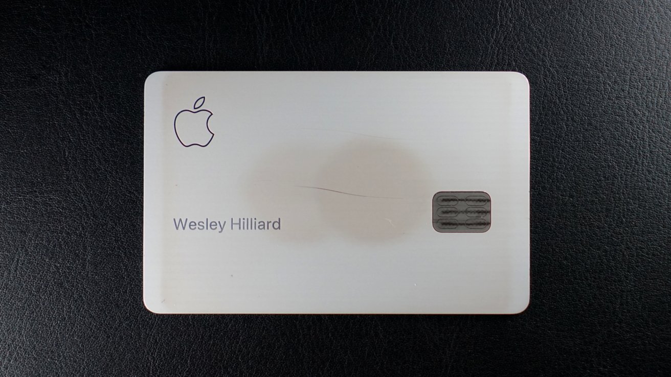 An Apple Card after almost two years of regular use