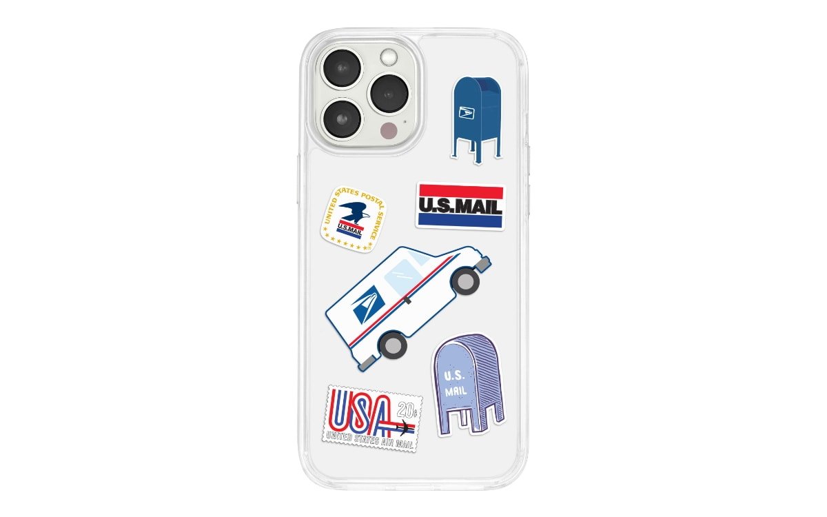 USPS sticker case for iPhone 14 Pro Max