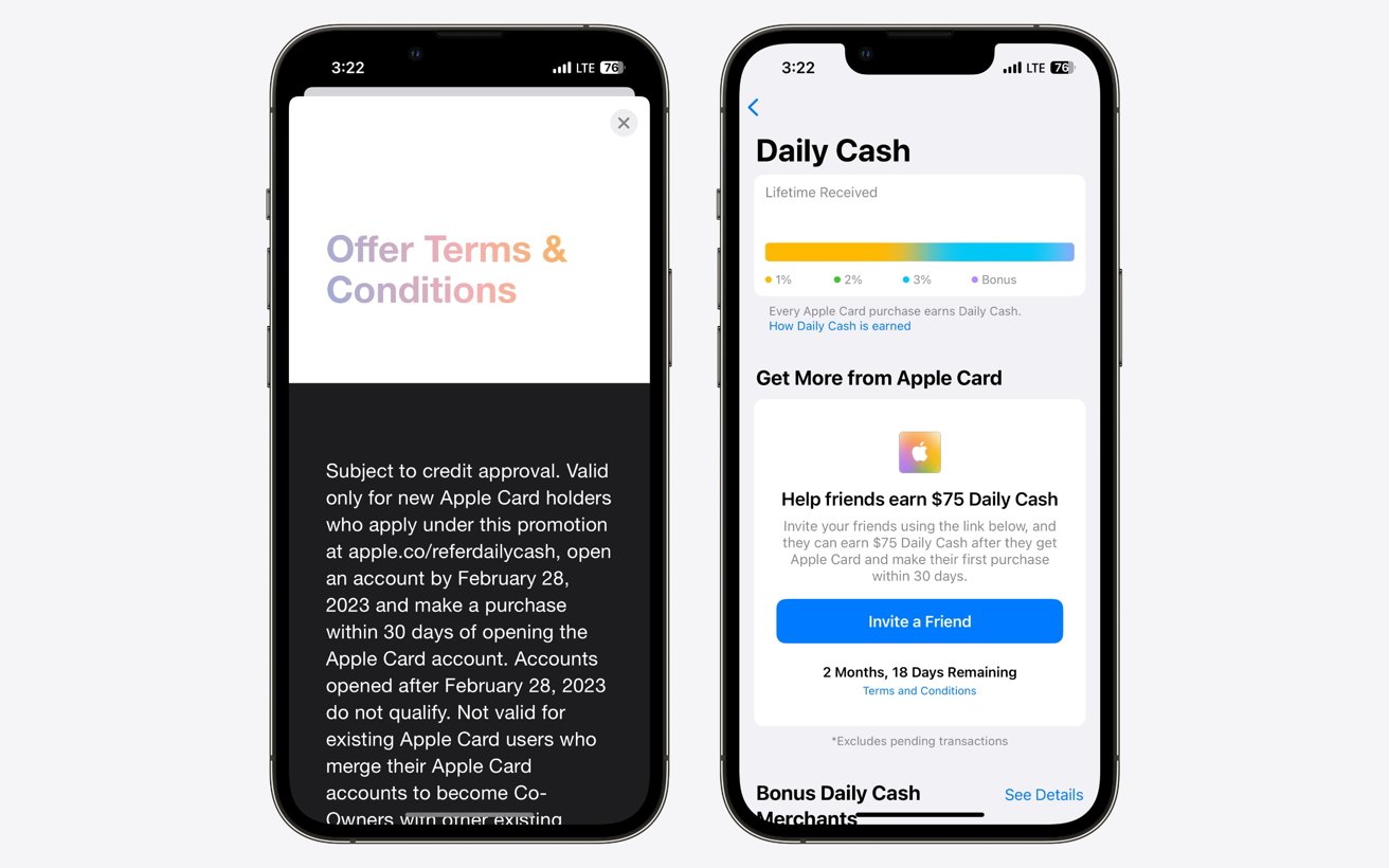 Apple's referral program promotes invites by giving $75 to new Apple Card owners