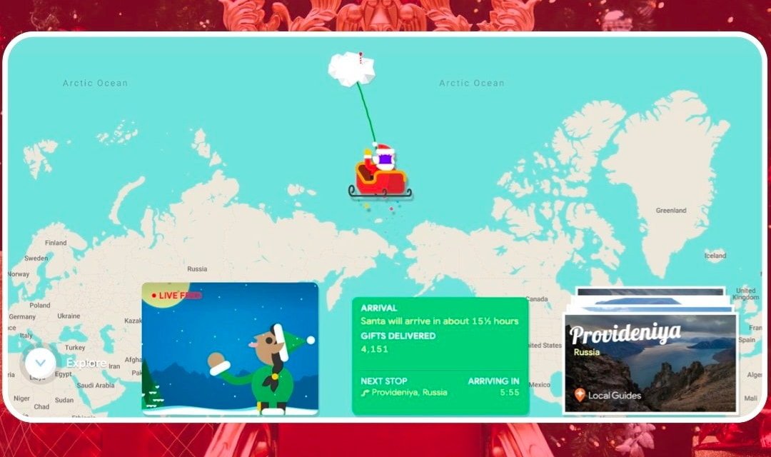 Google Santa Tracker in action