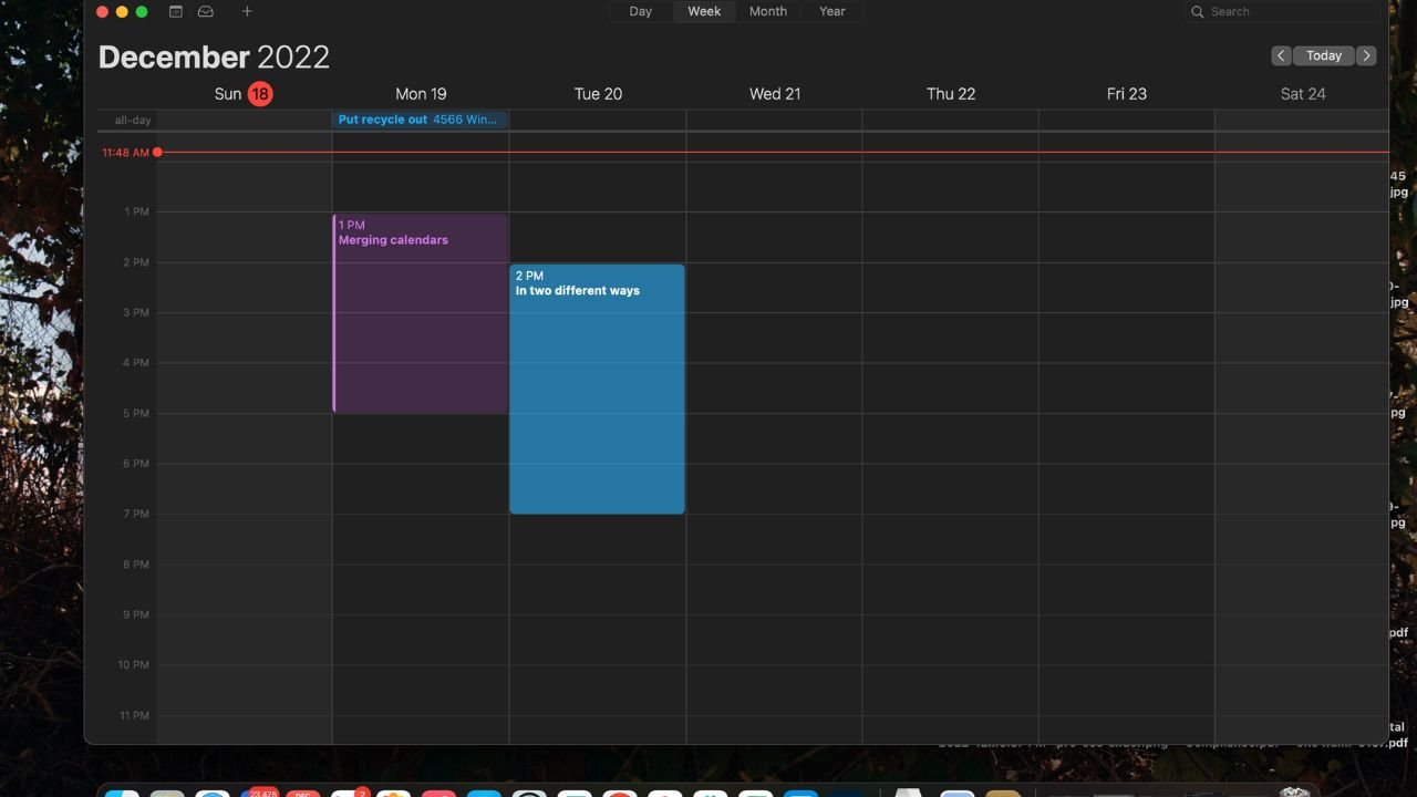 The way to merge Calendars in macOS Ventura