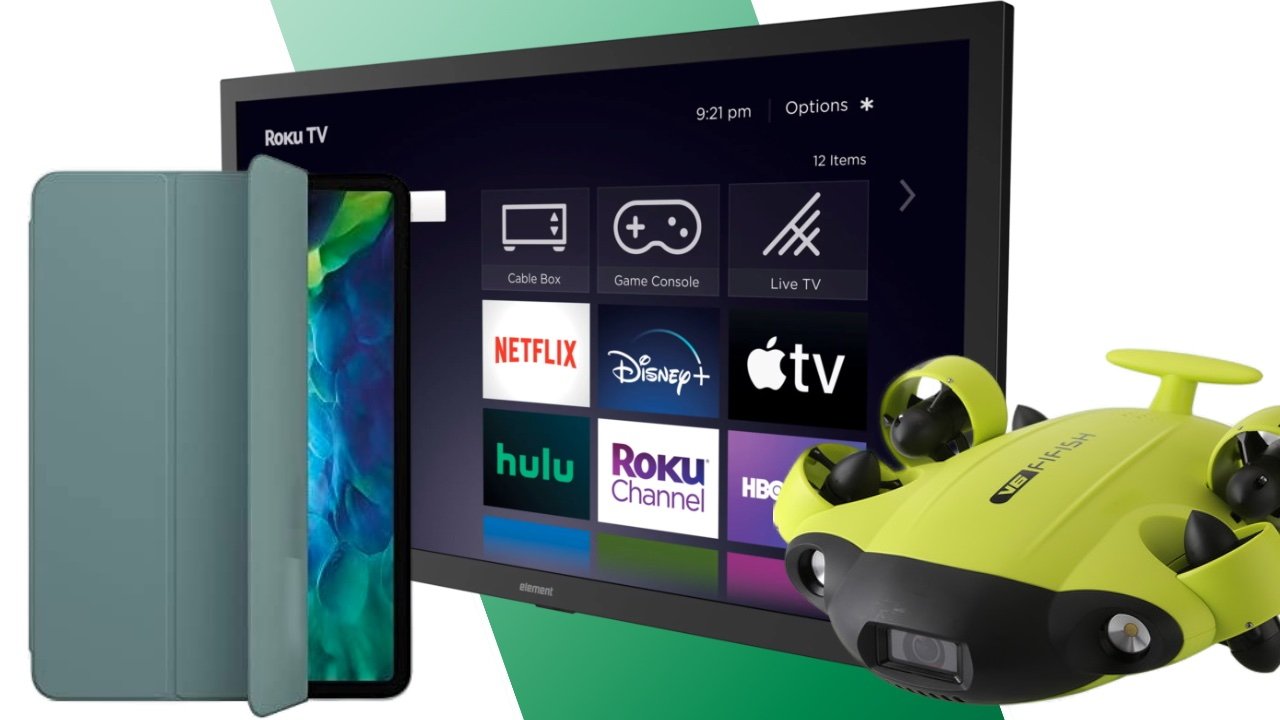 Deals on Apple iPad Pro Smart Folio, Element Electronics Outdoor TV, Qysea Fifish V6 Underwater ROV Kit