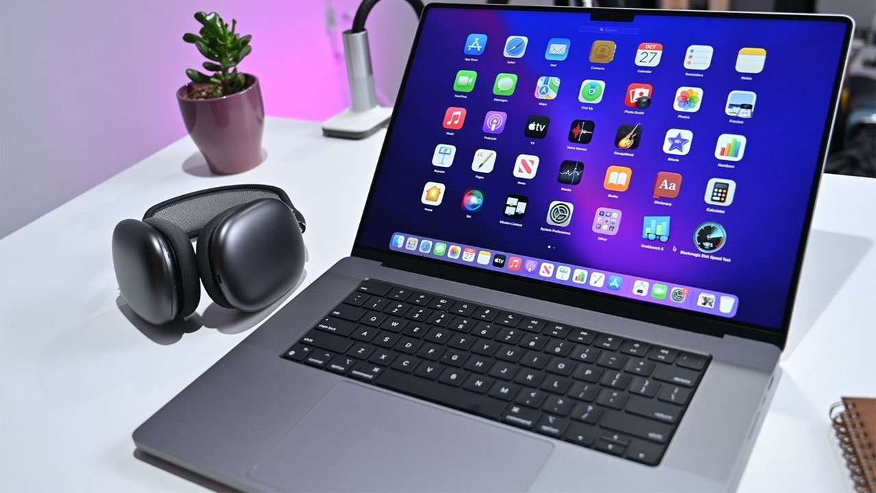 MacBook Pro 16-inch on desk