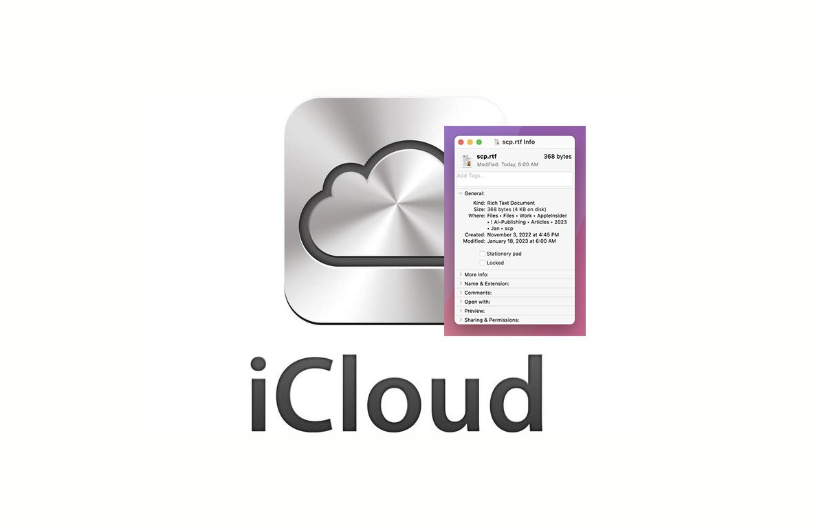 How to store extended file attributes in iCloud