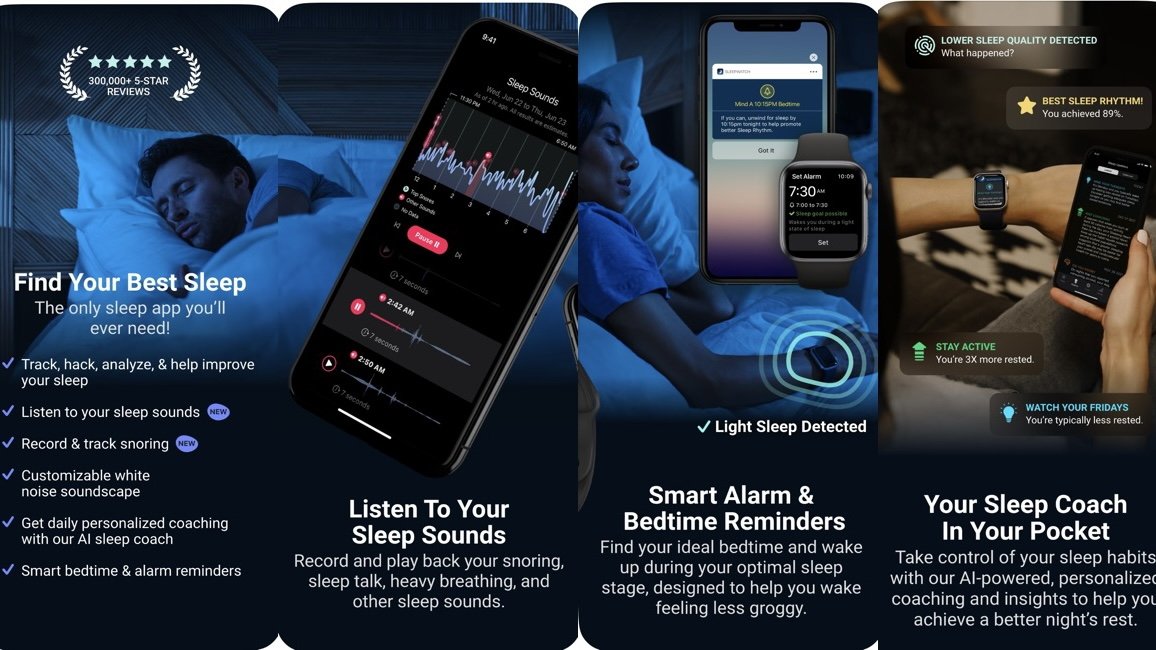 SleepWatch helps app users track, hack, analyze your movements to improve your quality of sleep.