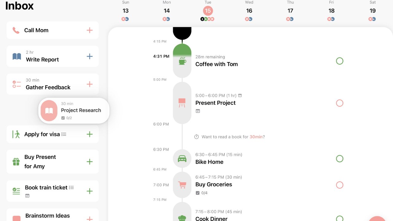 Structured app makes it easy to plan a short trip with drag and drop