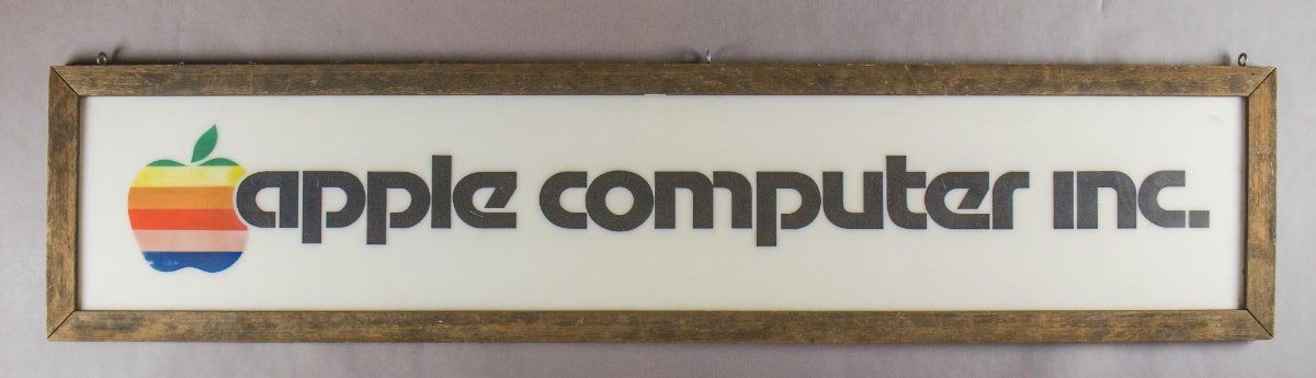 The original Apple Computer trade sign
