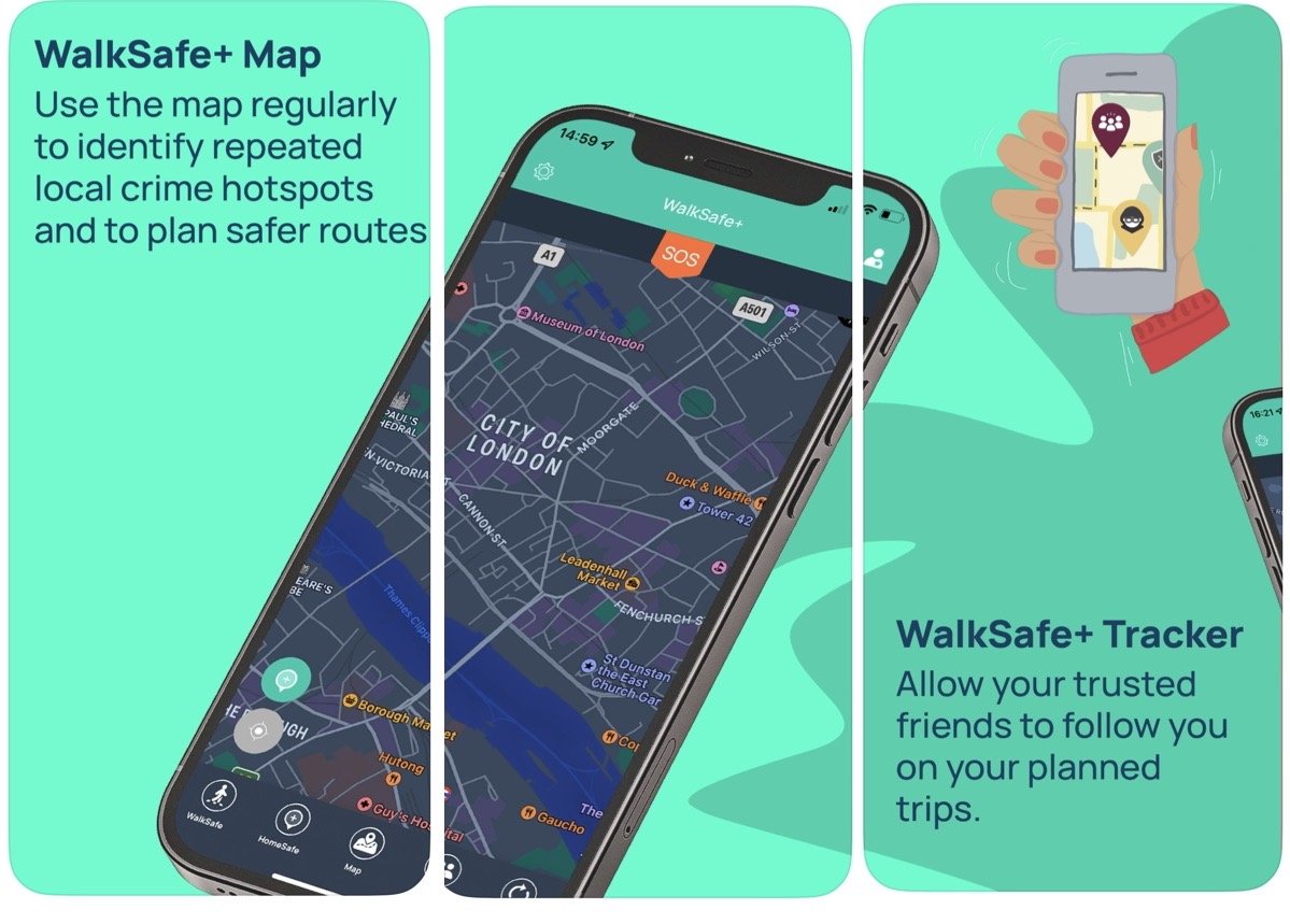 WalkSafe+ helps you choose the safest routes while on your daily journeys.