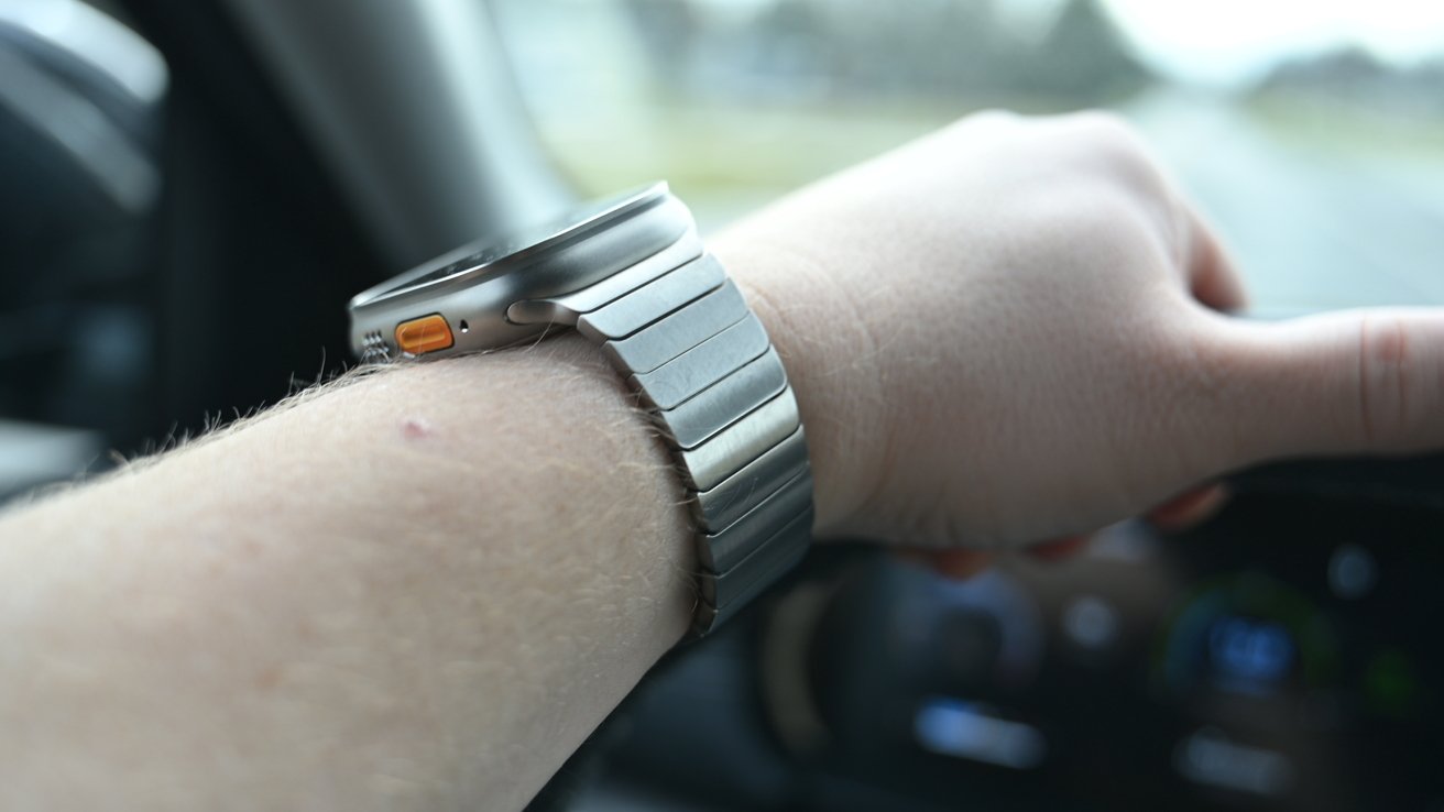 Pin & Buckle | Saffiano Leather Apple Watch Band - Medium Grey