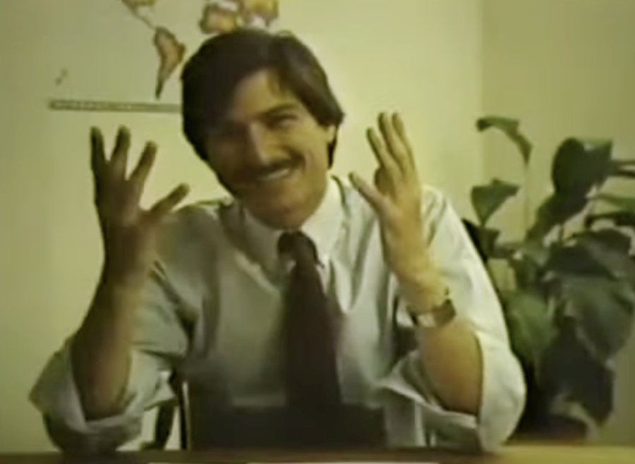 Steve Jobs filmed for a Lisa video