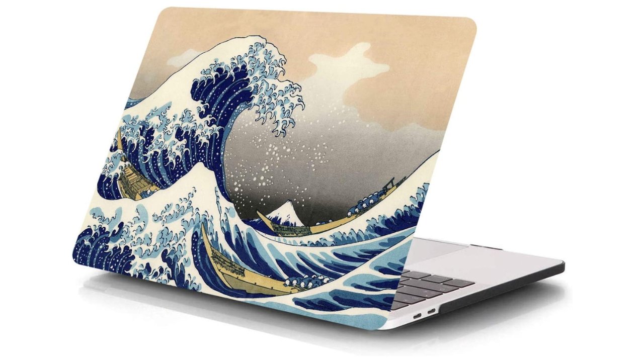 Funut artistic MacBook Pro case featuring Hokusai's Great Wave