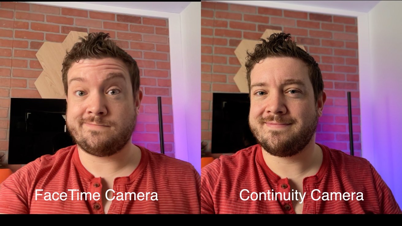 Continuity Camera versus the FaceTime camera