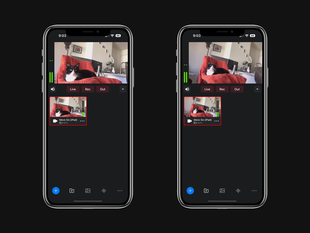 Mevo Multicam app control center