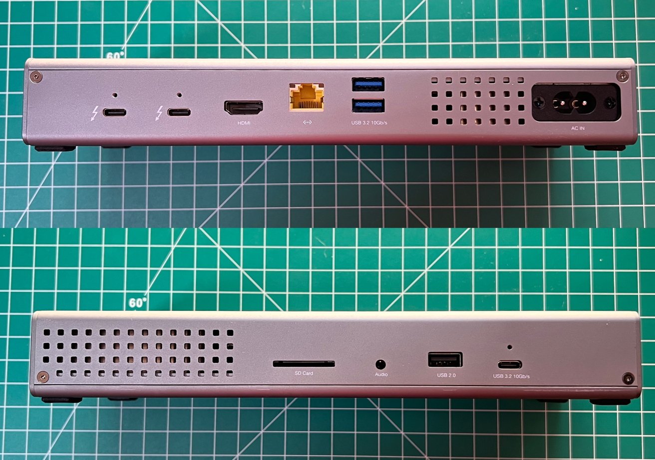 The port selection of the OWC Thunderbolt Go Dock